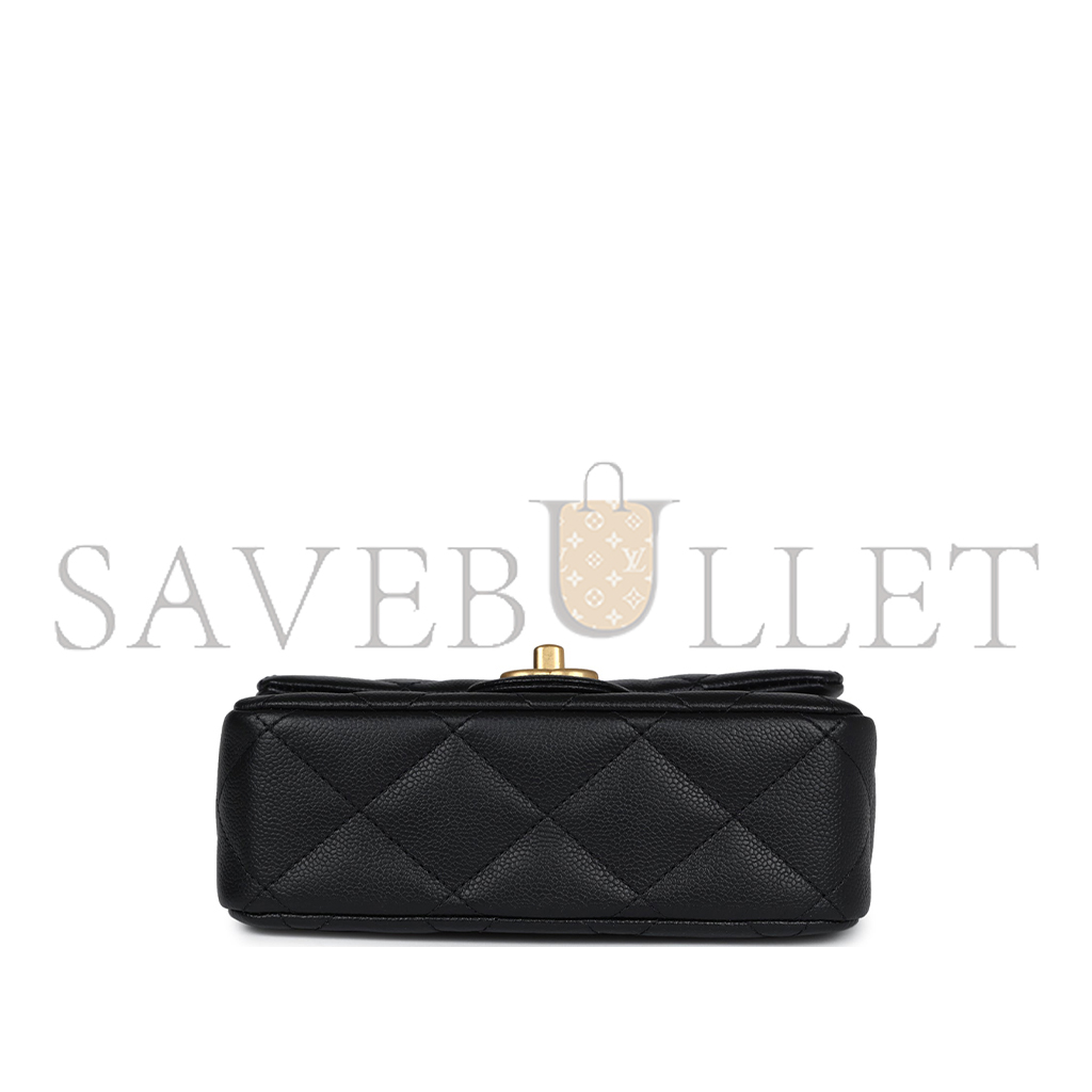 CHANEL MASTER CAVIAR QUILTED MINI SWEETHEART FLAP BLACK (20*14*6cm) 